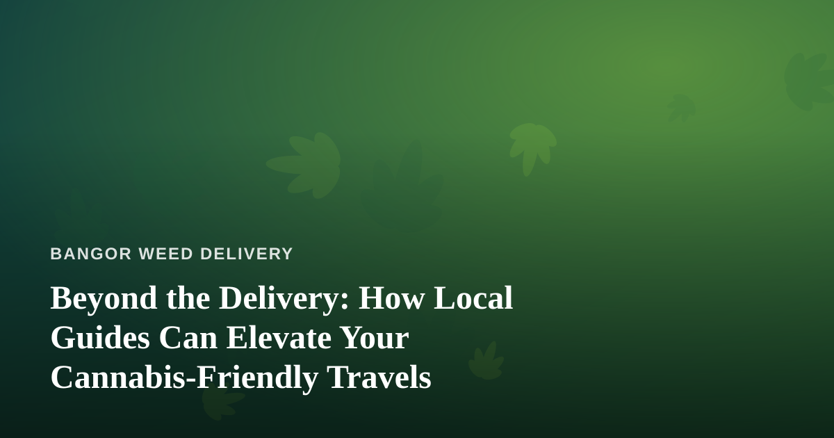 Beyond the Delivery: How Local Guides Can Elevate Your Cannabis-Friendly Travels