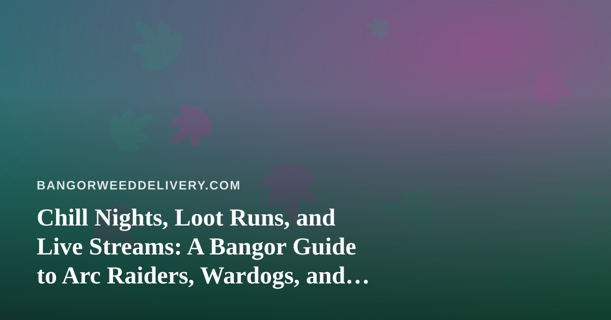 Chill Nights, Loot Runs, and Live Streams: A Bangor Guide to Arc Raiders, Wardogs, and Unwinding After Delivery