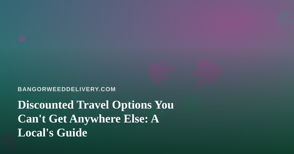 Discounted Travel Options You Can’t Get Anywhere Else: A Local’s Guide