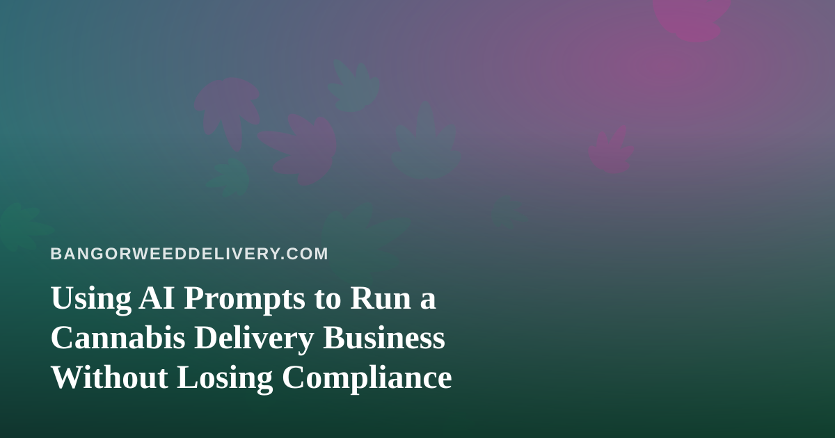 Using AI Prompts to Run a Cannabis Delivery Business Without Losing Compliance